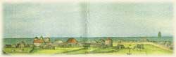 Fort Ross. 1841. Ilya Voznesensky (water color).